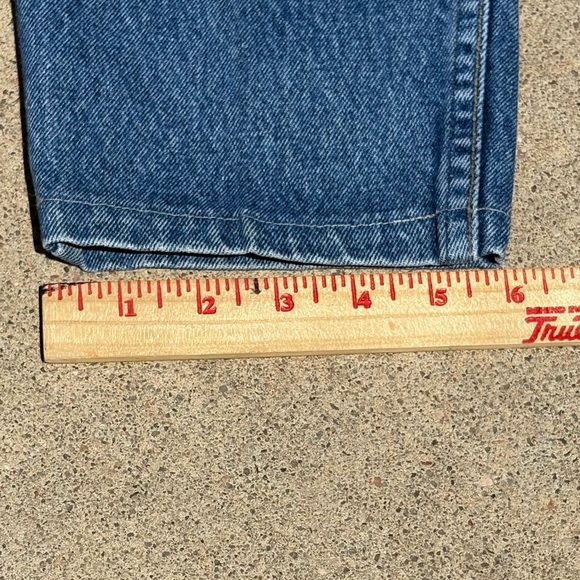 Vintage 90’s Lawman sz 7 Coastal Cowgirl High-Rise Western Mom Jeans Tapped Leg - Picture 12 of 13